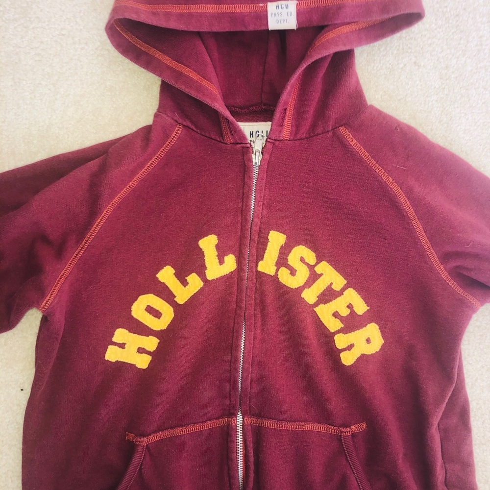 Hollister vintage zip down hoodie